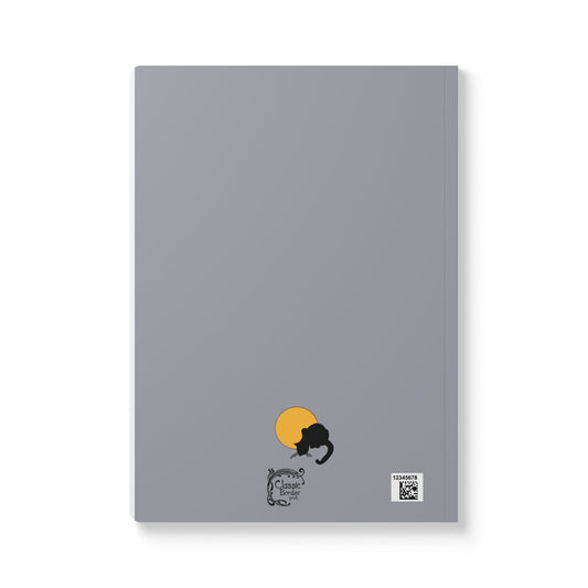 Moonlit Cats Vintage Book Cover Softcover Journal