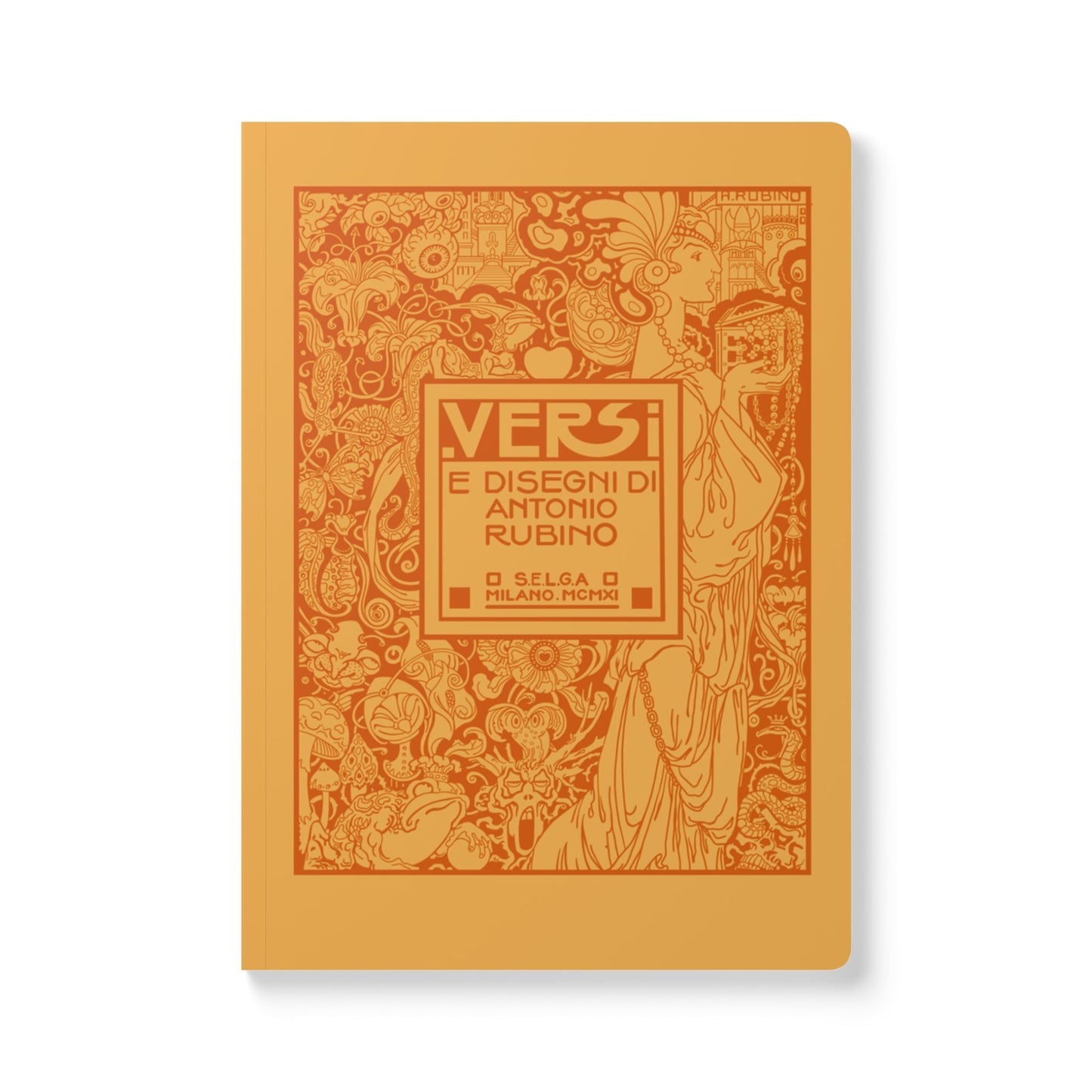 Versi by Antonio Rubino Vintage Book Cover Softcover Journal