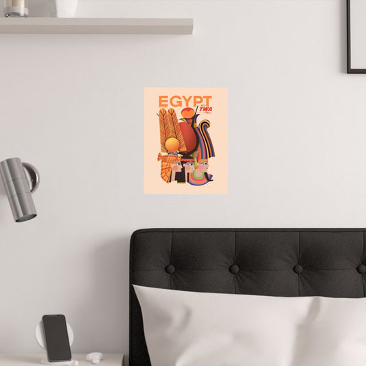 Vintage Travel Egypt Satin Poster