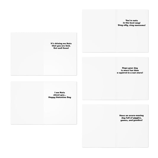 Cute Squirrel Greeting Cards with fun quote - 5-Pack for All Occasions