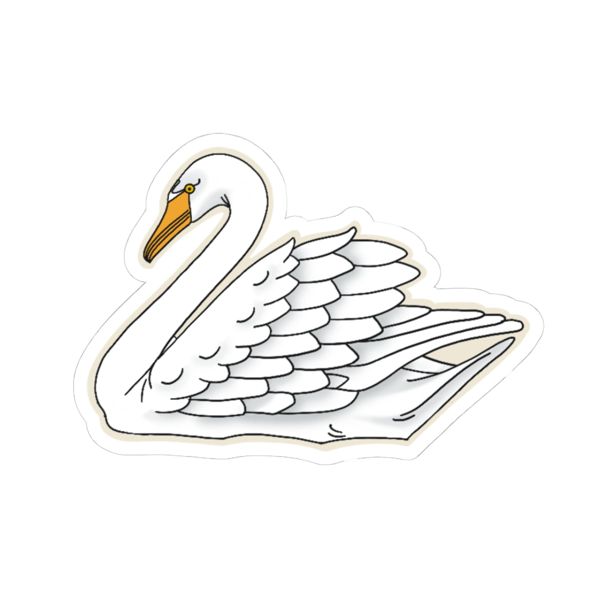 Elegant Swan Sticker
