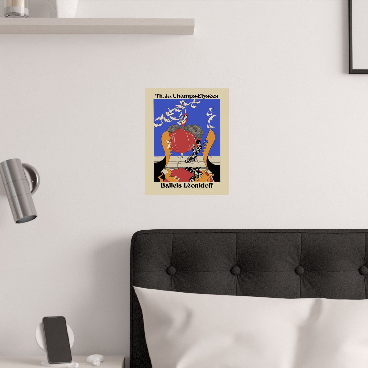 Art Deco Satin Poster - Ballets Léonidoff - Elegant Wall Art Decoration