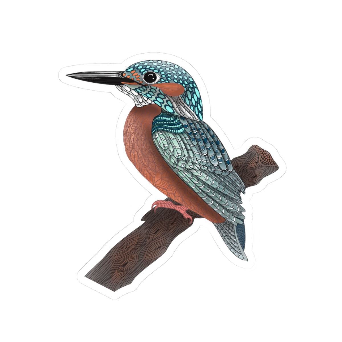 Colorful Kingfisher sticker