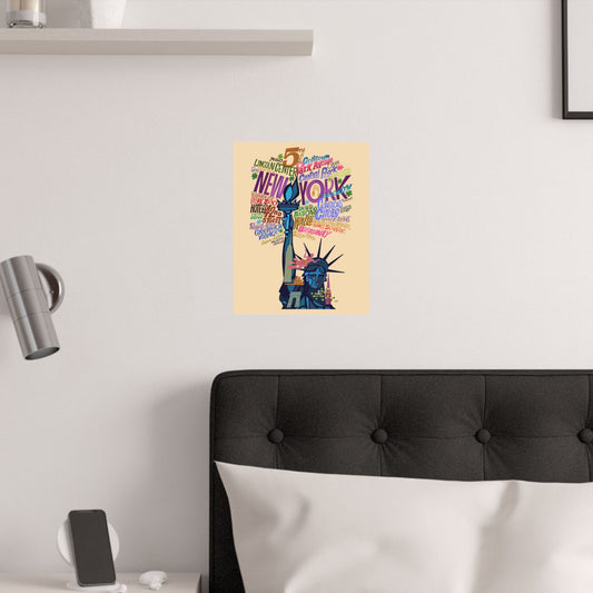 Vintage New York City Satin Poster