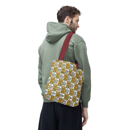 Fun Snake & Frog Print Tote Bag