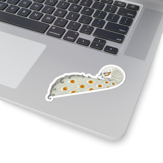 Elegant White Peacock Stickers