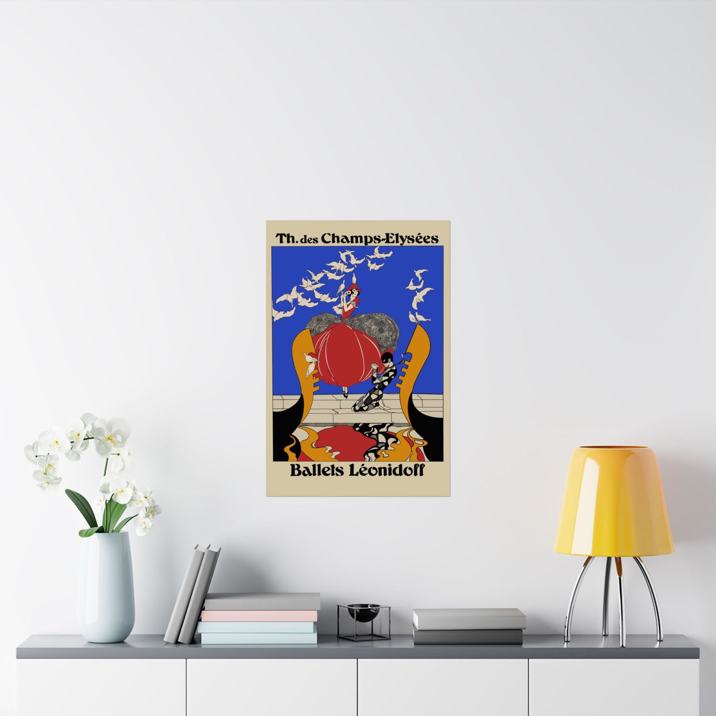 Art Deco Satin Poster - Ballets Léonidoff - Elegant Wall Art Decoration