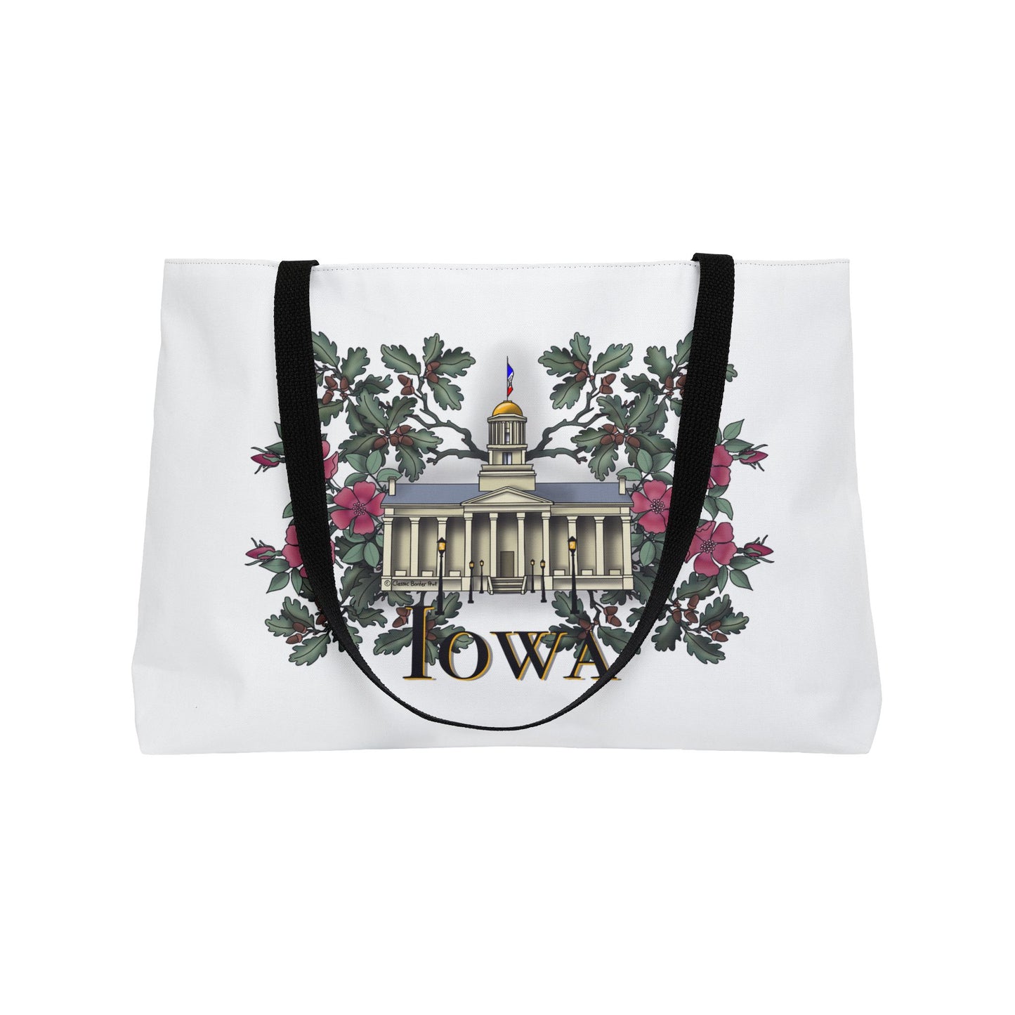 Iowa Floral Weekender Large Tote Bag
