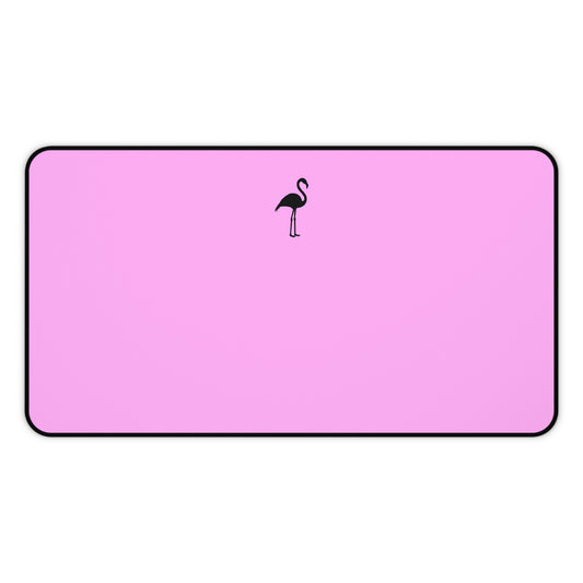 Pink Standing Flamingo Desk Mat