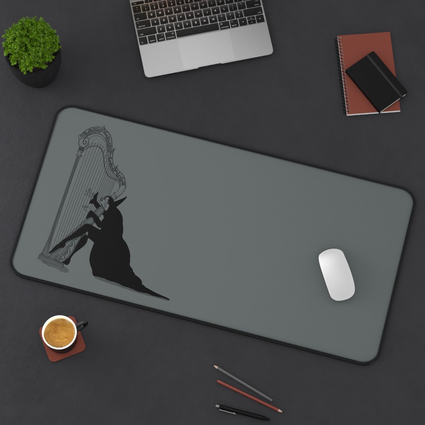 Dracula Harpist Desk Mat