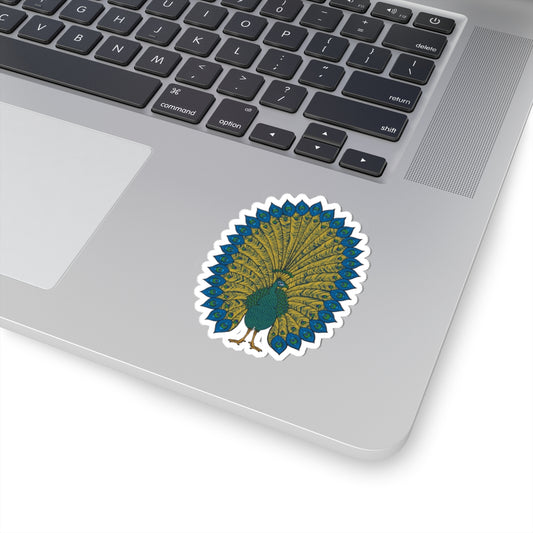 Vibrant Peacock Sticker