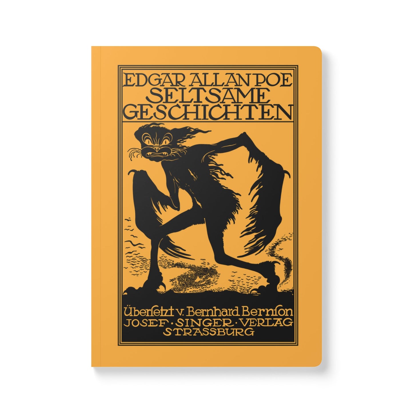 "Seltsame Geschichten" Edgar Allan Poe Vintage Book Cover Softcover Journal