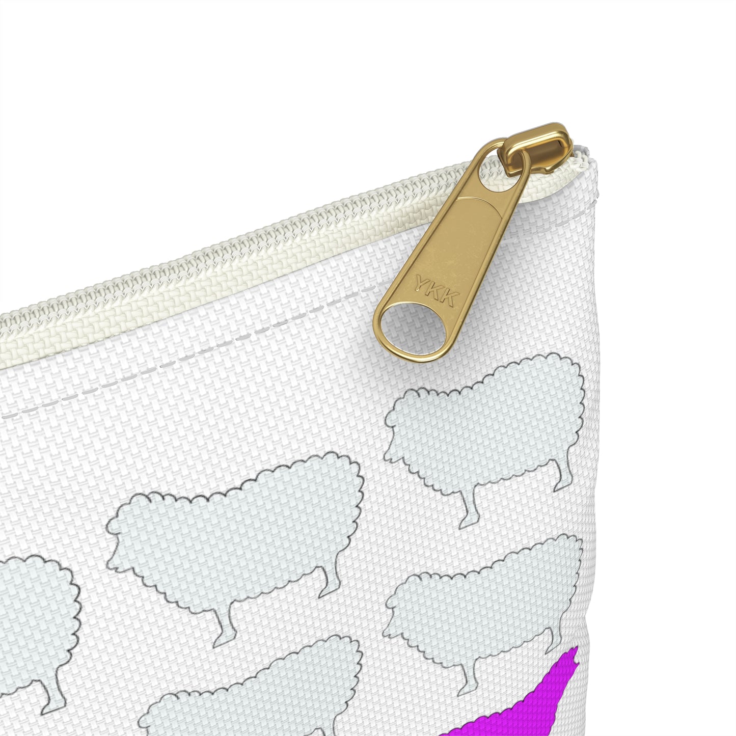 Rainbow Sheep Accessory Pouch, Fun Makeup Bag, Colorful Cosmetic Organizer, Gift for Animal Lovers, Cute Small Purse