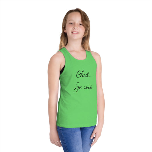 Kids' Tank Top — "Chut... Je rêve" French Script Sleepy Dreamer Tee