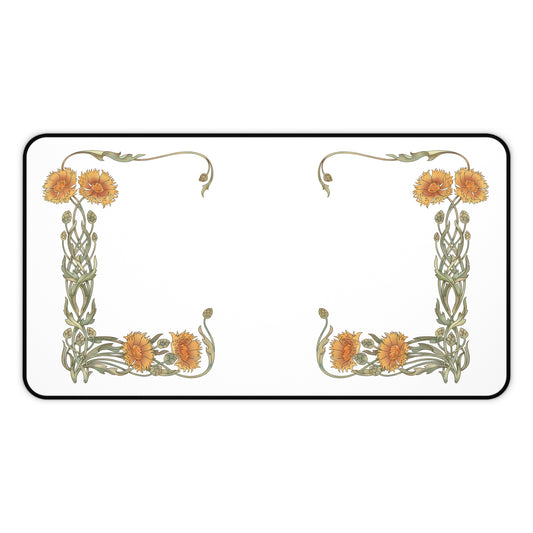 Floral Desk Mat – Elegant Office Decor with Sunflower Design