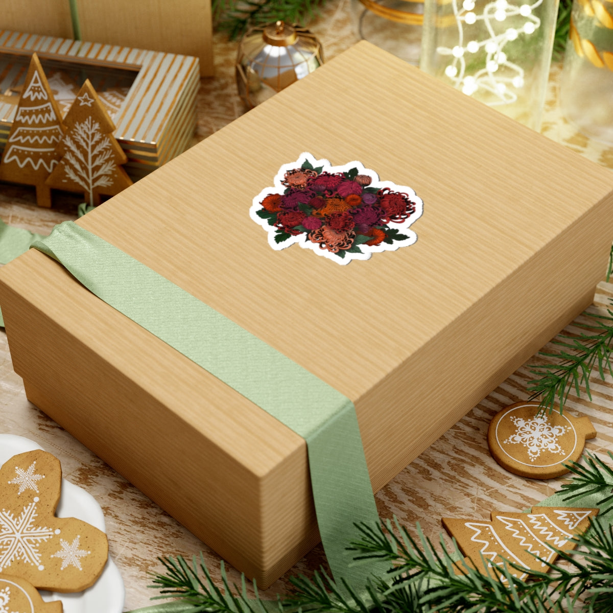 Chrysanthemum Fall Colors Sticker