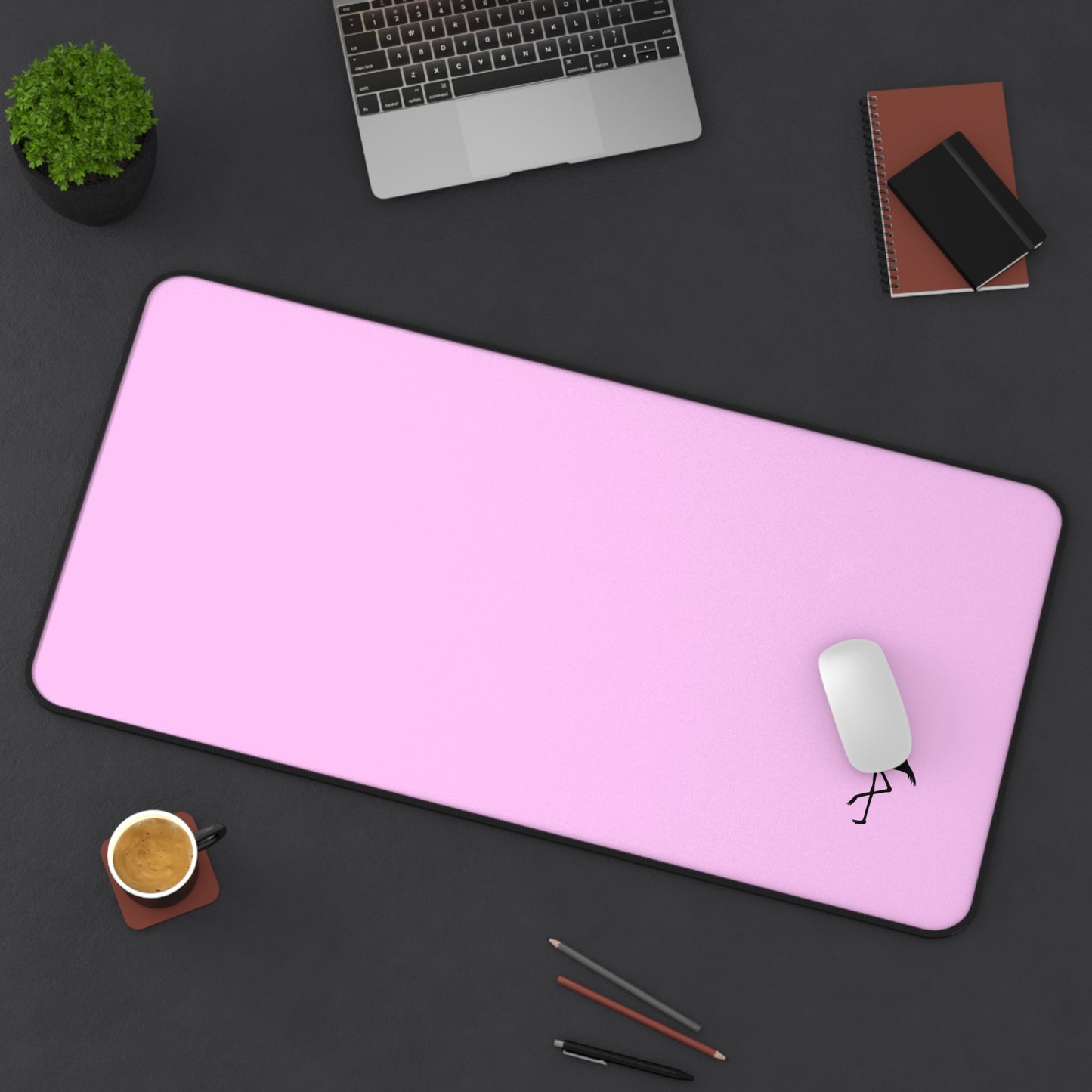 Chic Pink Flamingo Desk Mat