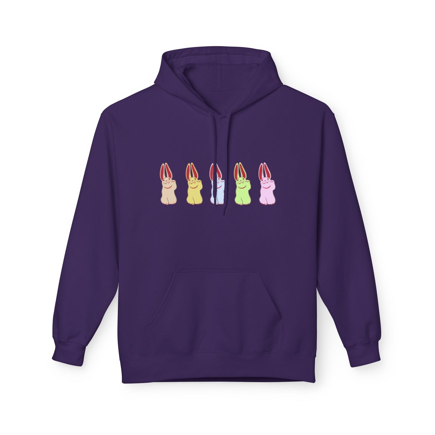 Japanese Rabbit Illustration Hoodie — Cute Pastel Bunny Sweatshirt