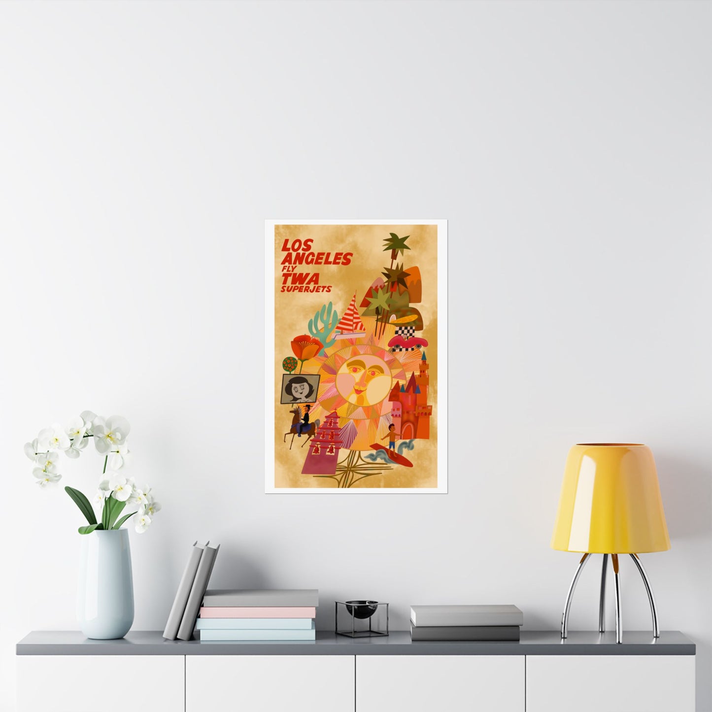 Vintage Air travel Los Angeles Poster