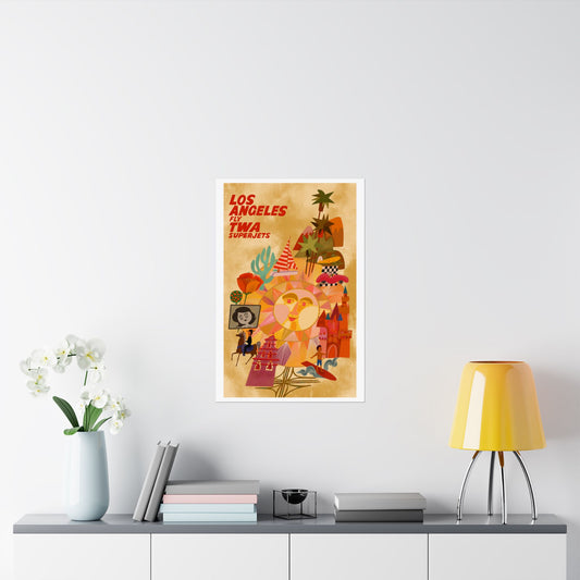 Vintage Air travel Los Angeles Poster