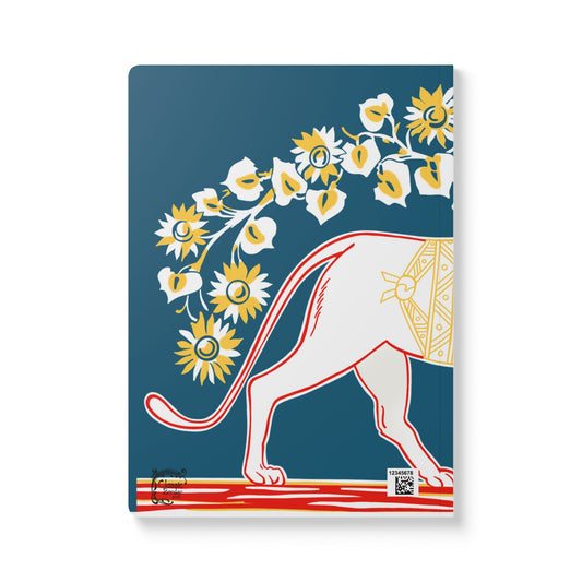 Japanese Lion & Flower Design Softcover Journal