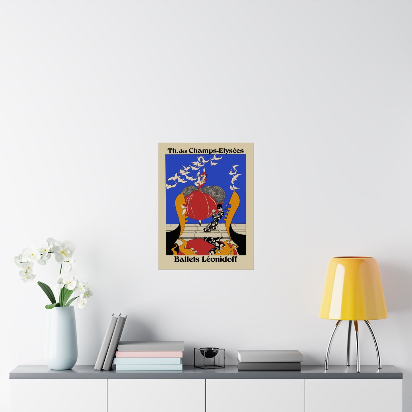 Art Deco Satin Poster - Ballets Léonidoff - Elegant Wall Art Decoration