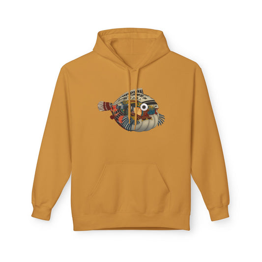 Pufferfish Art Hoodie — Colorful Japanese Fish Graphic Pullover