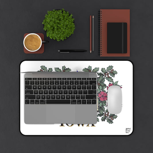 Iowa City Capitol Floral Desk Mat