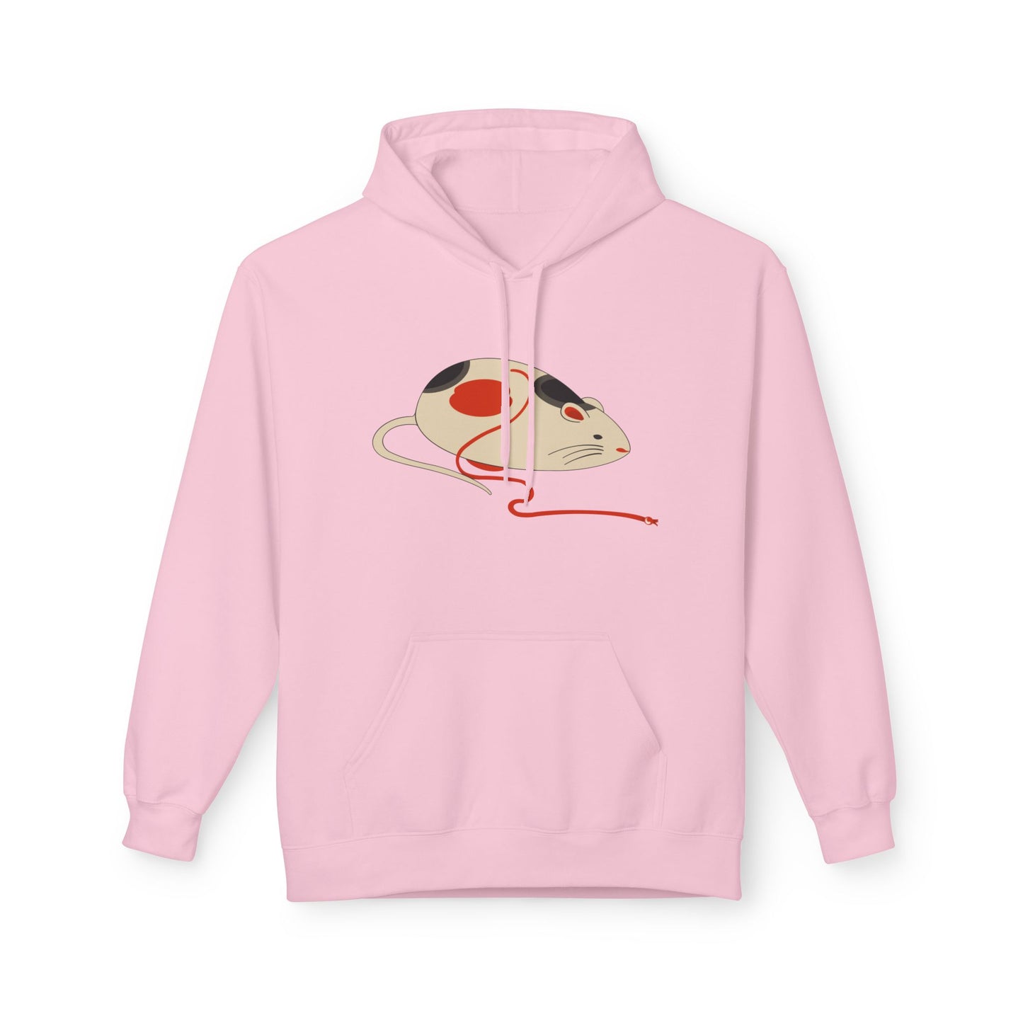 Japanese "Nezumi" Mouse Hoodie — Cute Calico Mouse Illustration Pullover