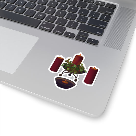 Yule Candle Altar Sticker
