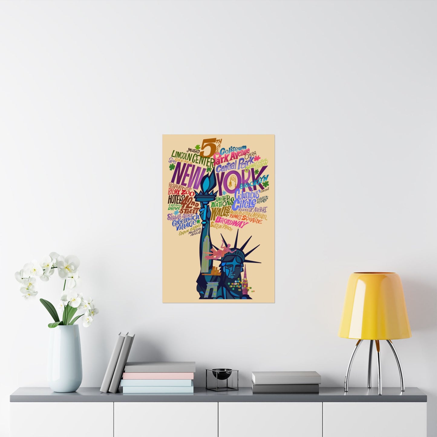 Vintage New York City Satin Poster