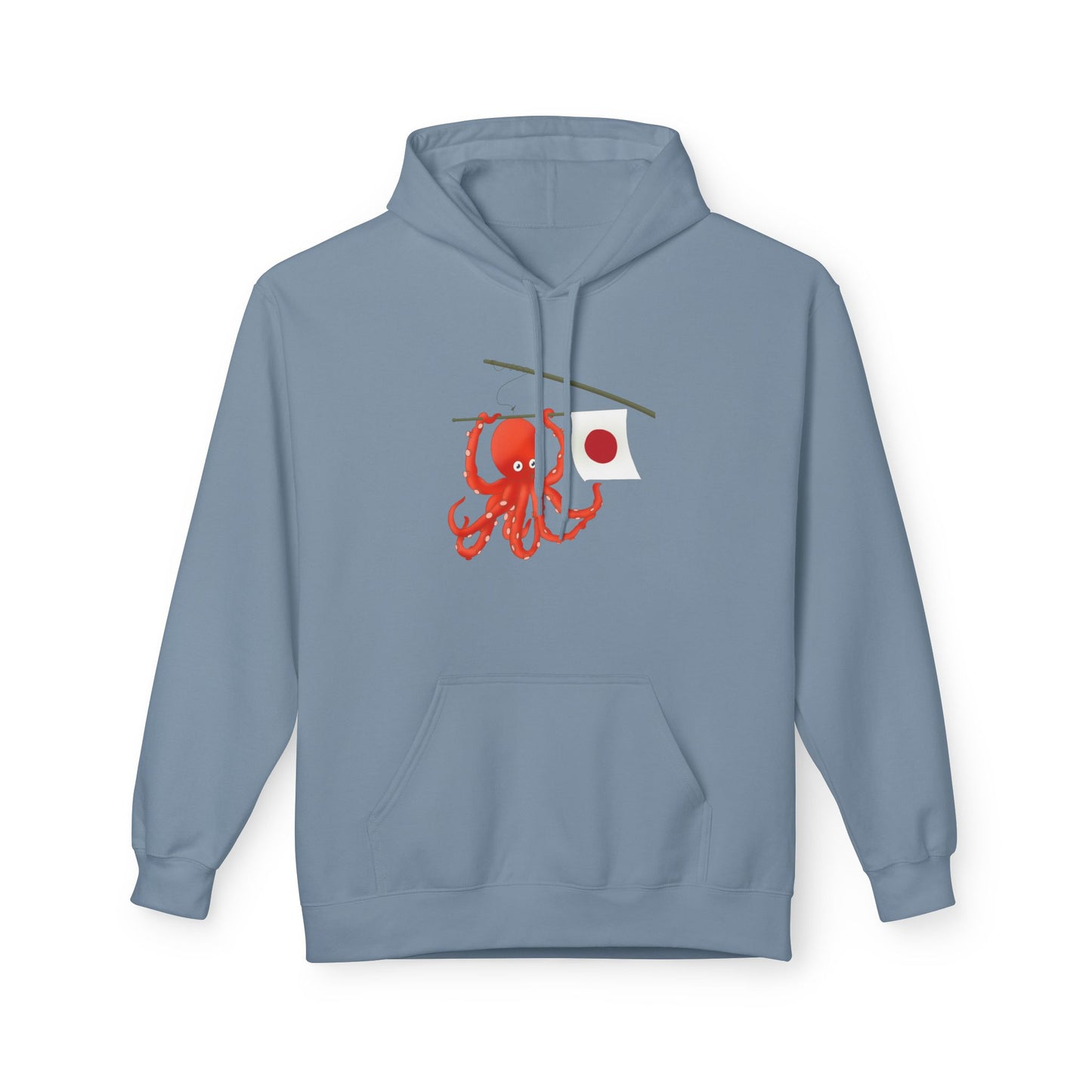 "Tako" Japanese Octopus Hoodie — Cute Red Octopus Graphic Pullover