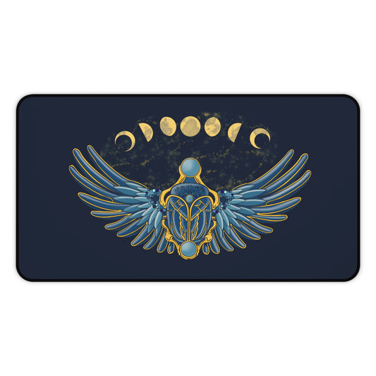 Mystical Egypt Winged Scarab Desk Mat