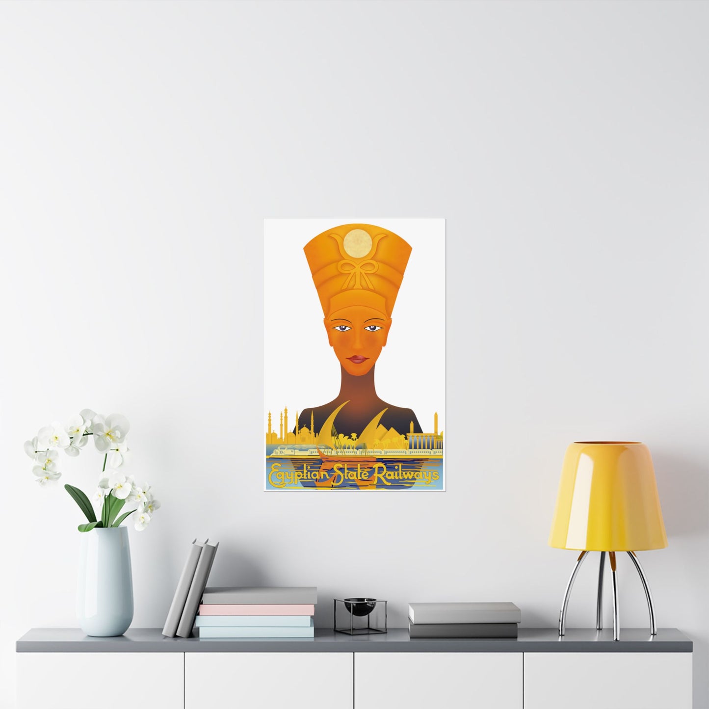 Egyptian State Railways Travel Satin Poster Nefertiti
