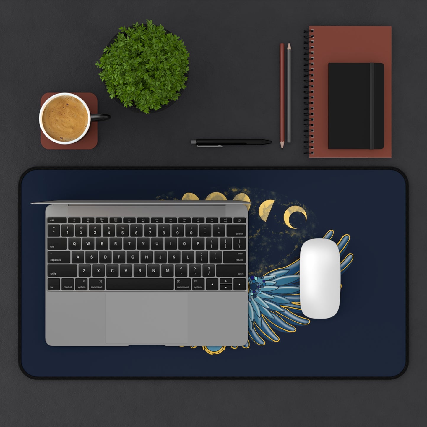 Mystical Egypt Winged Scarab Desk Mat