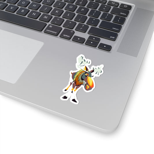 Colorful Moose Sticker
