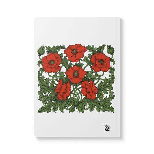 The Black Cat Poppies Journal — The Black Cat Vintage Floral Poppy Design