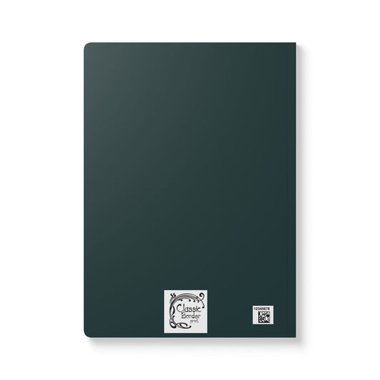 Moon Flower Vintage Book Cover Softcover Journal