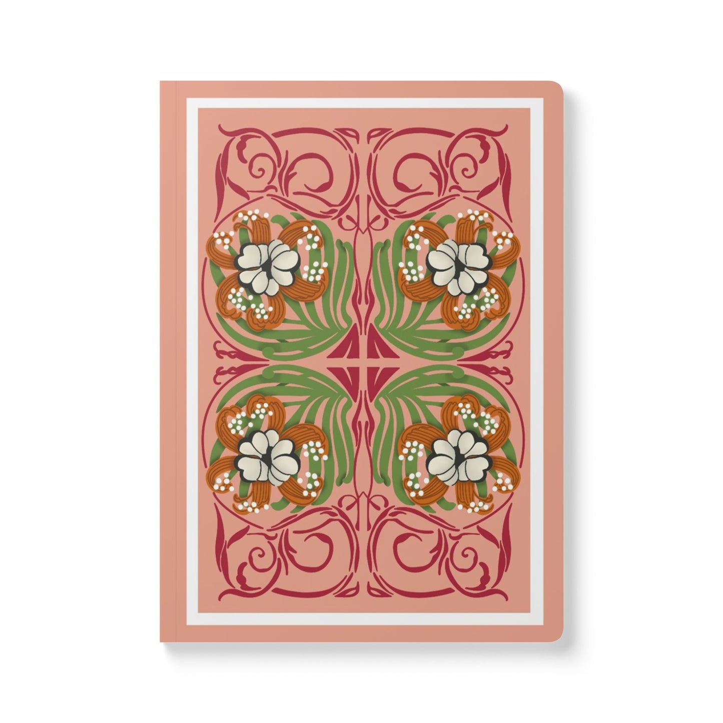 Art Nouveau design Floral Softcover Journal