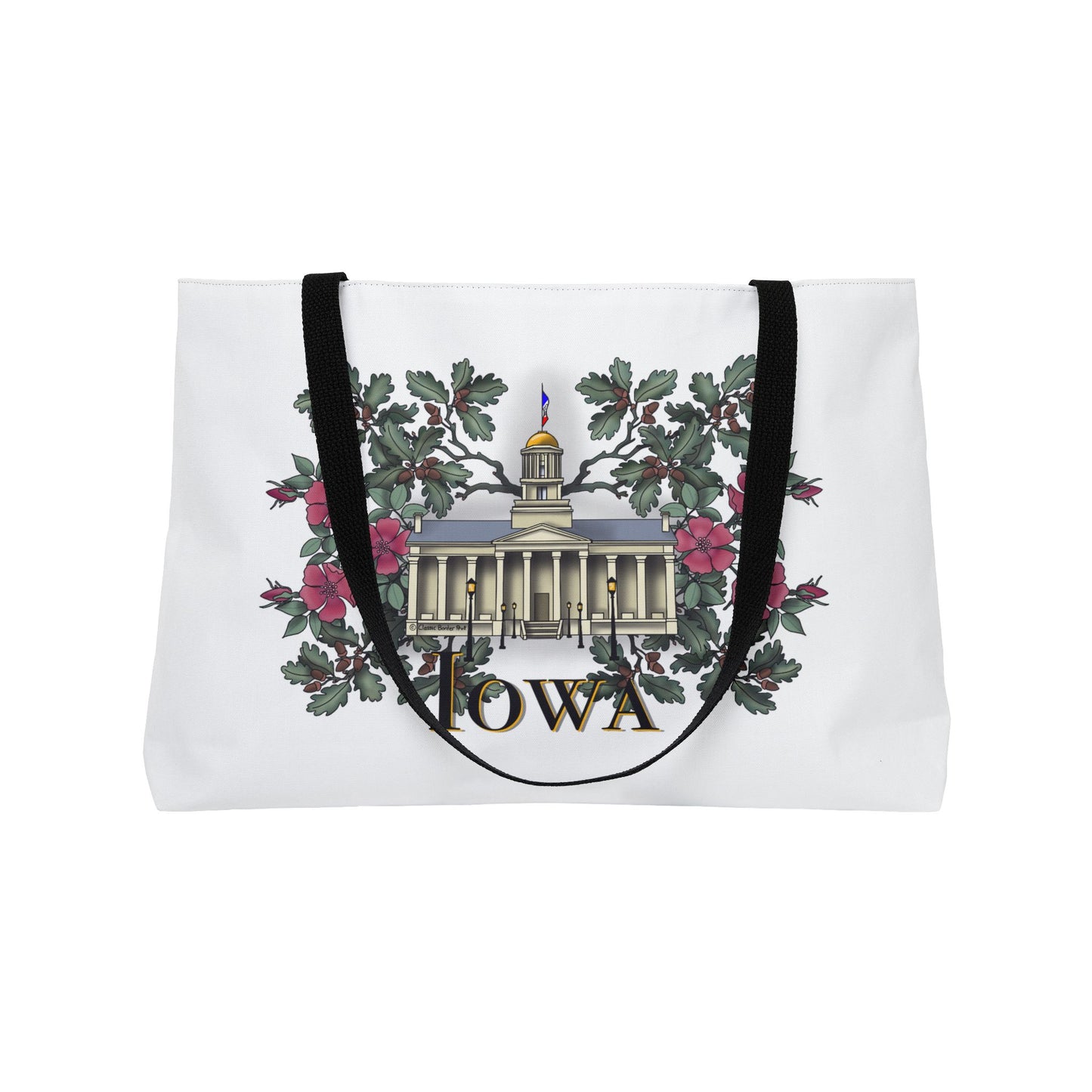 Iowa Floral Weekender Large Tote Bag