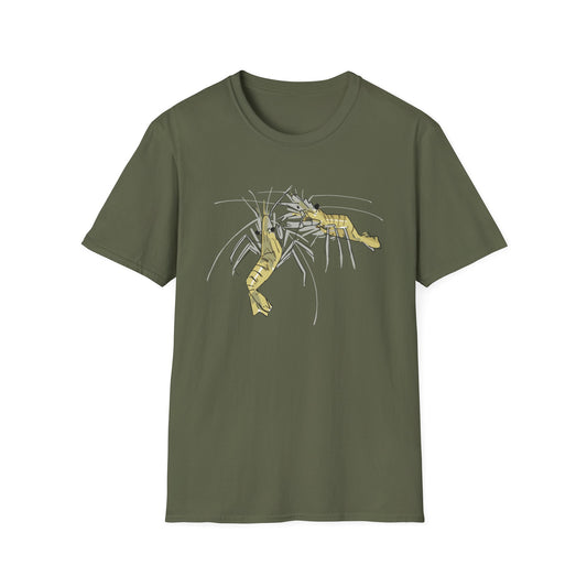 les crevettes by Mathurin Méheut Unizex Tshirt — Minimal Coastal Seafood Graphic Tshirt