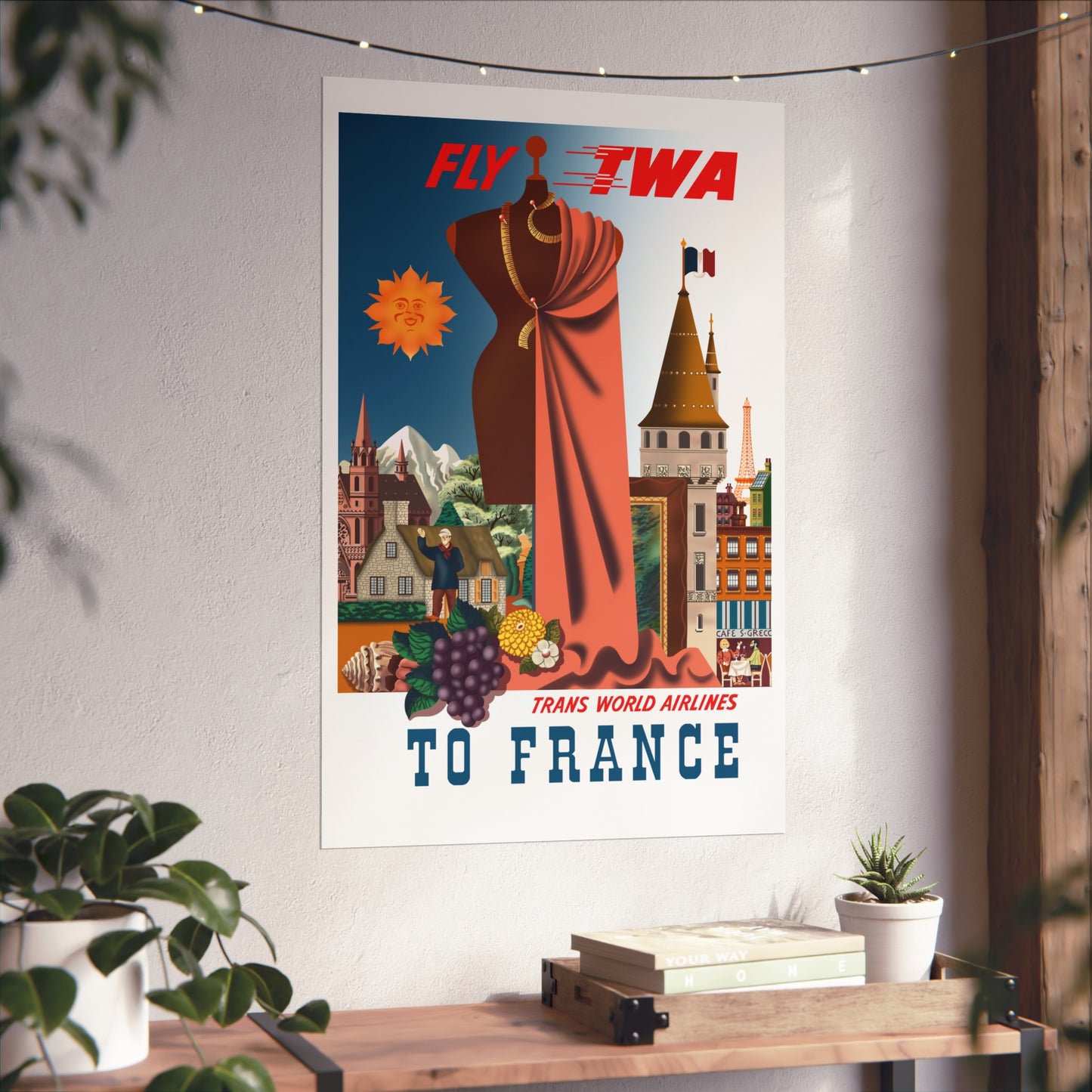 Vintage Travel Destination France Art Poster