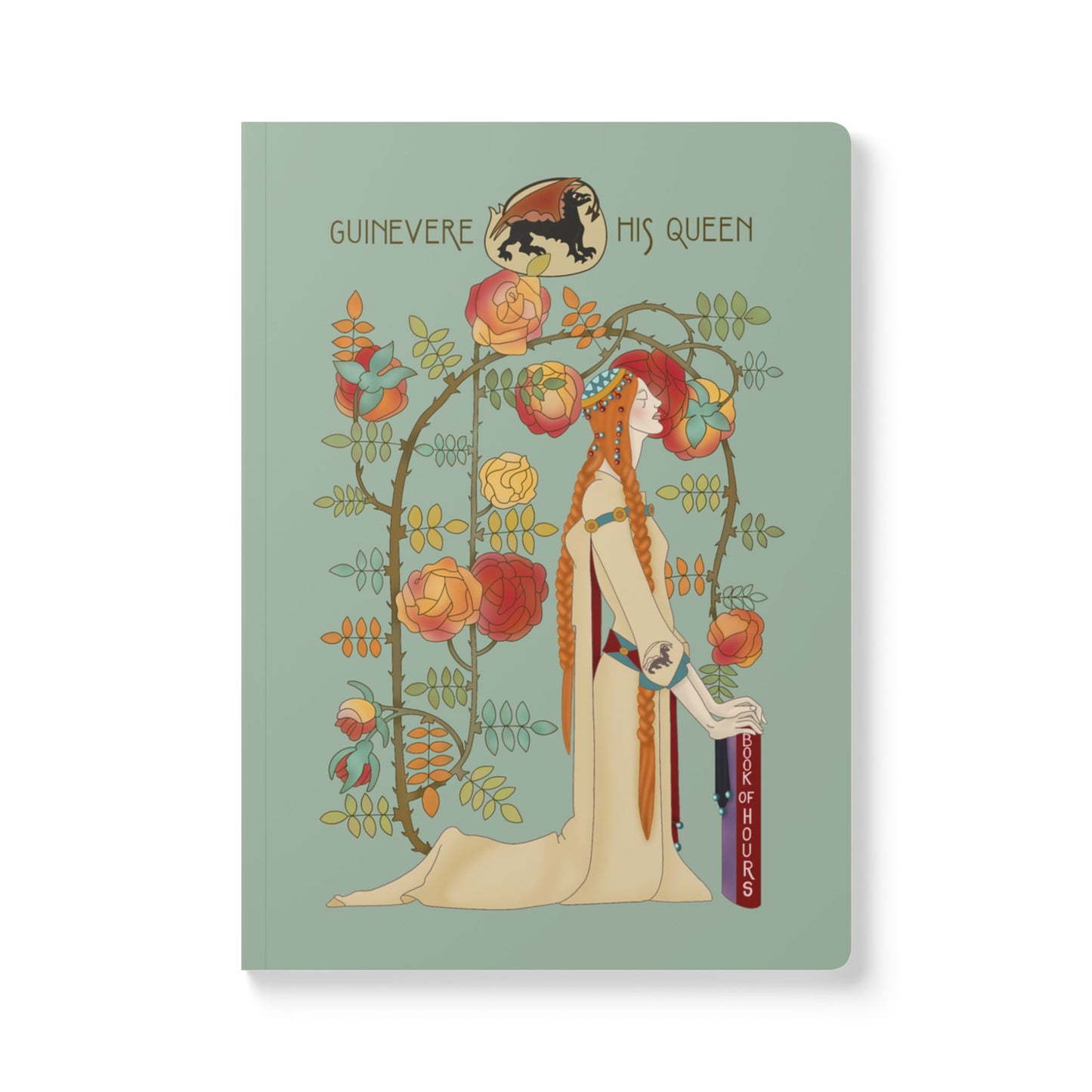 Vintage Book Cover 'Guinevere His Queen' Softcover Journal