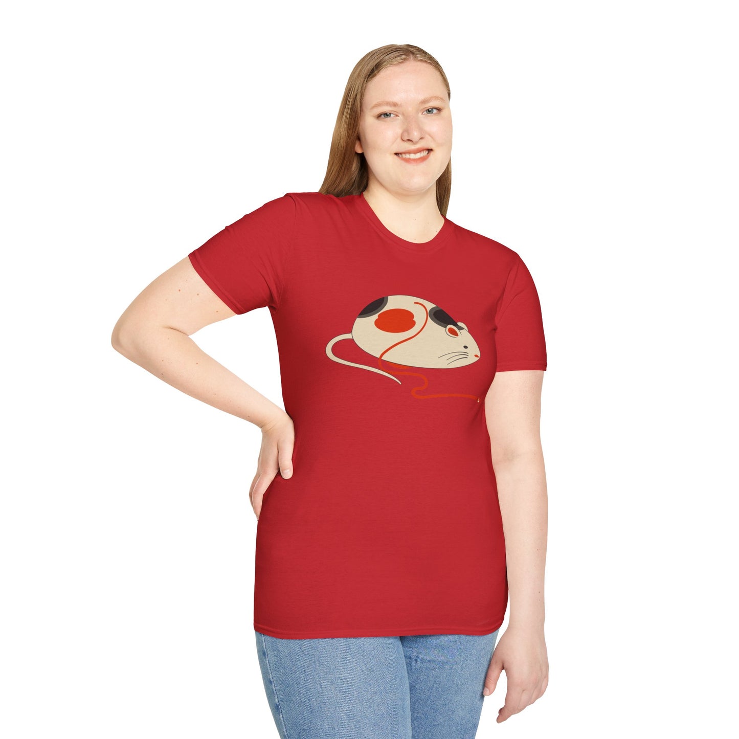 Japanese "Nezumi" Mouse T-Shirt — Cute Calico Mouse Graphic Tee