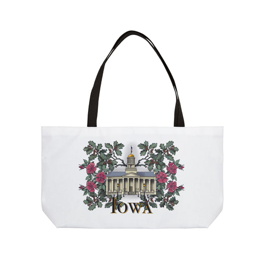 Iowa Floral Weekender Large Tote Bag