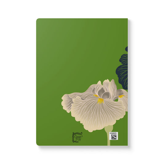 Vintage Book Cover w/Irises Softcover Journal