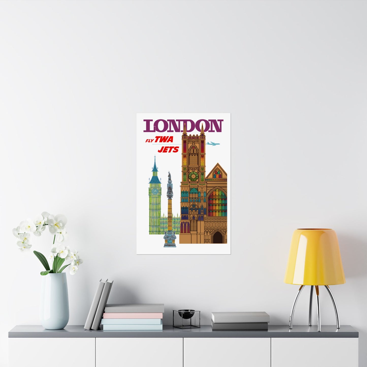 Vintage Air Travel London Poster