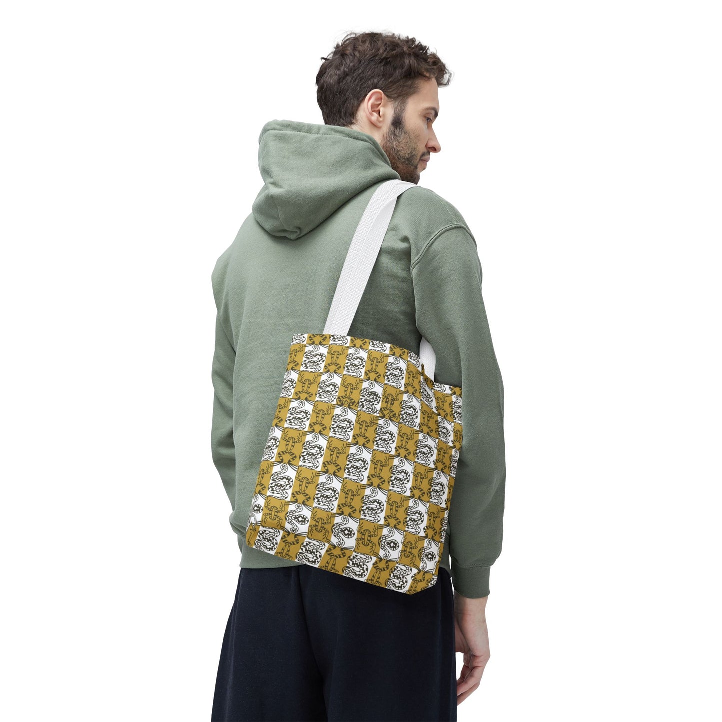 Fun Snake & Frog Print Tote Bag