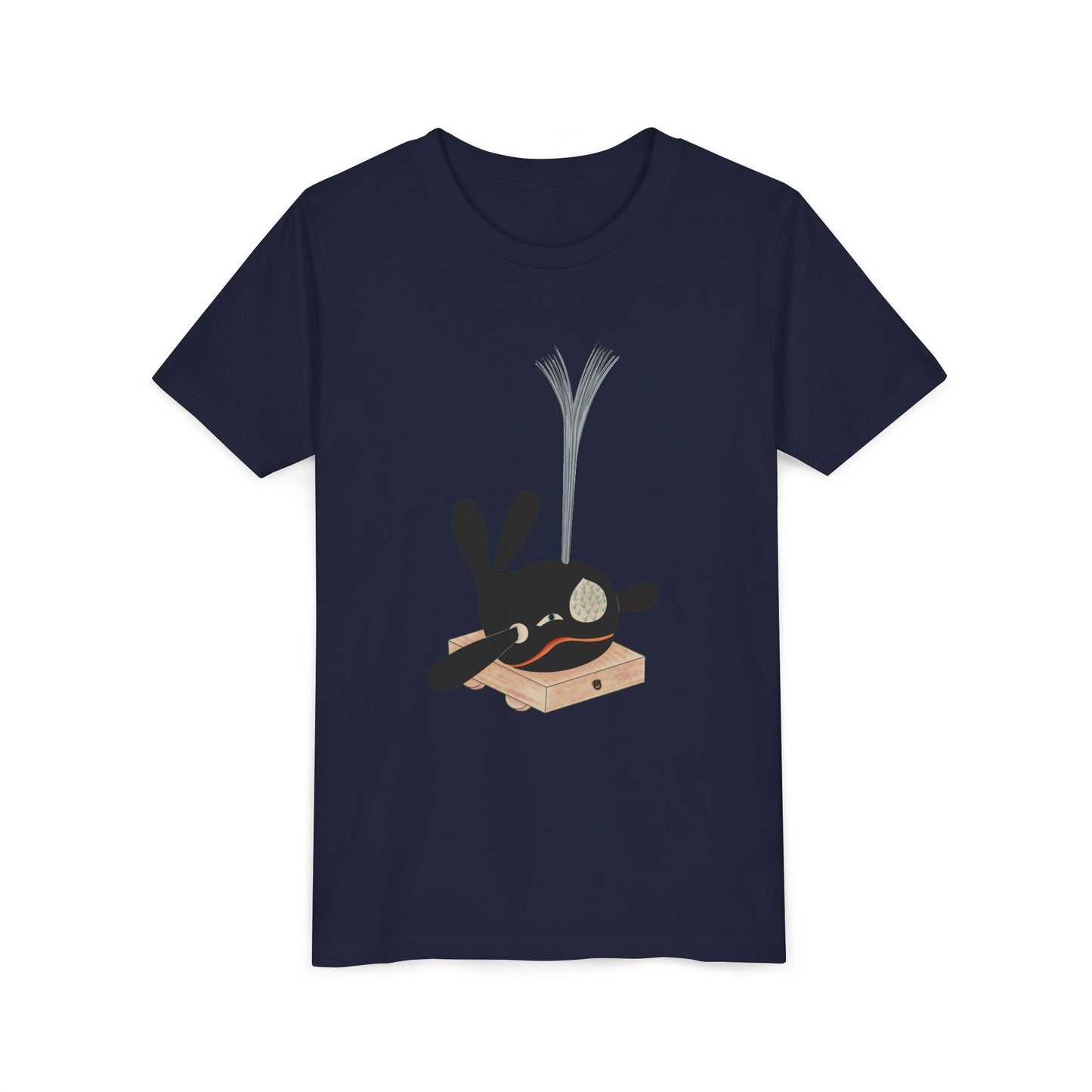 Vintage Japanese Toy Whale Youth T-Shirt — "Kujira no Shoufuki" Whale on Crate Youth Tee