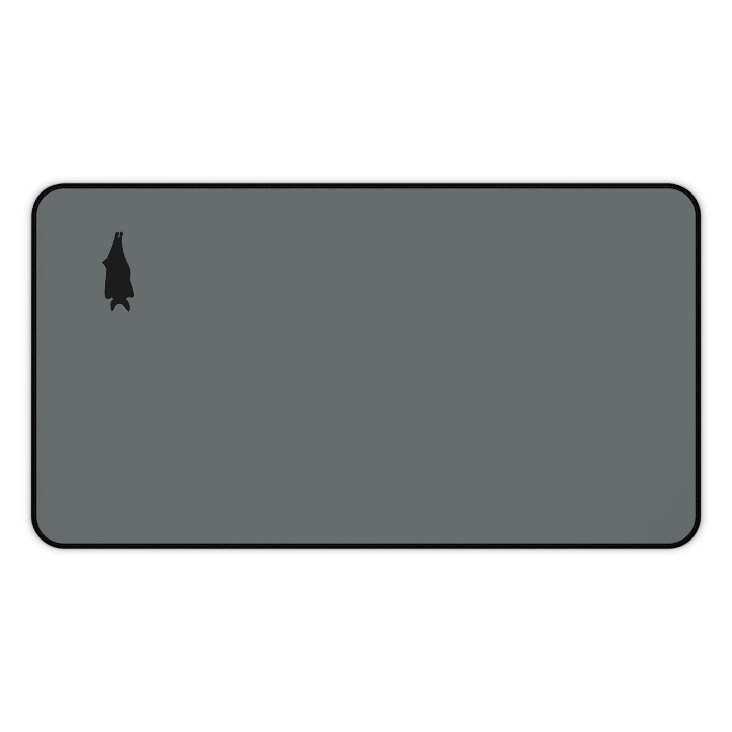 Sleek Black  Bat Desk Mat - Minimalist Design for Home Office & Study